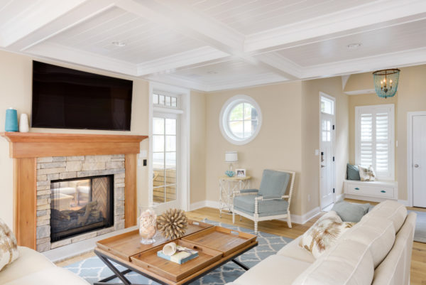 white and light blue from bassett – beach style concept living room for a laidback ambiance