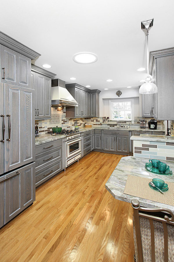 Grey Stained Kitchen Cabinets, Light Grey Stained Oak Cabinets