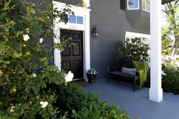 these benjamin moore space black front doors look stunning against the white trim and black exterior