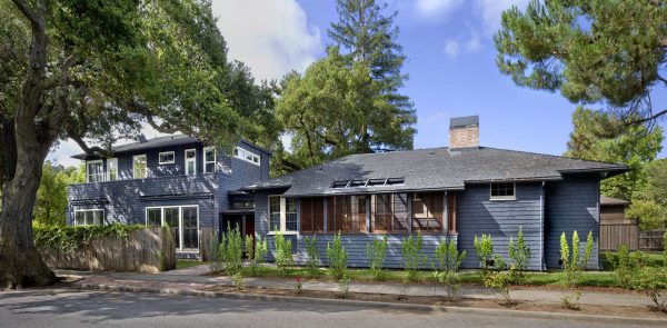 go for a craftsman exterior with this blue-gray house, using cabot's slate gray stained shingles for a historical vibe