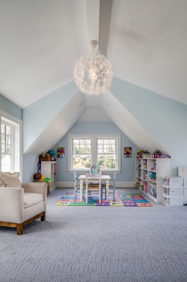 gray carpet and sweet bluette by benjamin moore blue wall color combination for cozy kids’ room